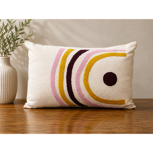 Premium Cotton Slub Embroidered Cushion <b>Cover</b> | Decorative <b>Throw</b> Pillow <b>Cover</b> for <b>Sofa</b>, Living Room & Home Decor - Product Image 2
