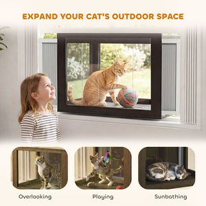 Recinto per Gatti da Esterno XL in Metallo da 25-41 Pollici, Gabbia per Animali Domestici per Prendere il Sole, Riposare e per l'Allevamento - Product Image 4