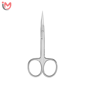 <b>Cuticle</b> <b>Scissors</b> Stainless Steel Straight Blade Sharp Tip Round Handle Durable Manicure Tools for Adults OEM Wholesale - Product Image 1