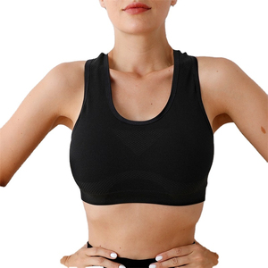 Sujetador Deportivo de Alta Sujeción para Mujer, Talla Grande, Transpirable, Ligero, Sin Costuras, para Fitness, Gimnasio, Yoga, con Logotipo Frontal, Antigolpes, para Correr - Product Image 1