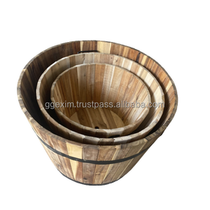 Viet Wood Vietnam Modern <b>Square</b> Oil-coated Planter <b>Pot</b> for Floor Hanging Hotel Use in Home Garden Shopping Mall-Wholesale - Product Image 1
