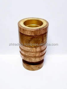 Brûleur Mubkhar en bois naturel 100% avec doublure intérieure en métal support de Bakhoor à bobine élégant pour la maison, la mosquée, la collection de cadeaux du Ramadan - Product Image 2