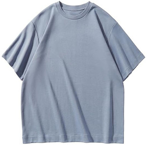 เสื้อยืดคอตตอน 100% คุณภาพสูง ทรงหลวม สไตล์วินเทจ สำหรับผู้ชาย  แบบเรียบง่าย สตรีทแวร์  รับสกรีนโลโก้ ไซส์ใหญ่  ผ้าถัก - Product Image 3
