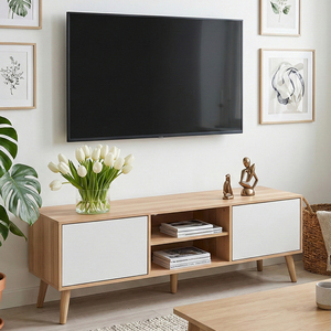 Mesa de Consola para <span class=keywords><strong>TV</strong></span>, Mueble de Salón, <span class=keywords><strong>Soporte</strong></span> para Televisor, Mesa de <span class=keywords><strong>TV</strong></span> para Salón, Mesa de Consola Moderna, Mueble de <span class=keywords><strong>TV</strong></span> de Madera - Product Image 3