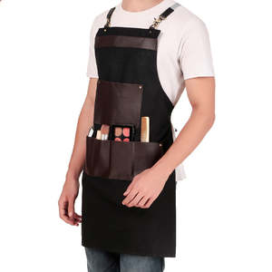 Tablier en cuir véritable de style vintage, multi-poches, pour barbecue, cuisine, soudure, atelier, cuir véritable de qualité supérieure, sangle réglable - Product Image 3