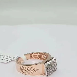Bague pour homme élégante en or rose plaqué rhodium avec diamant naturel de 0,76 carat, certifiée IGI, bijoux fins de luxe, cadeau de mariage - Product Image 4