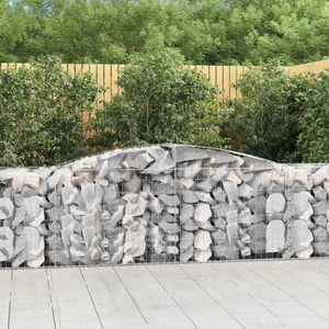 Set di 3 Cesti Gabion in Ferro Zincato Argentato - Product Image 1