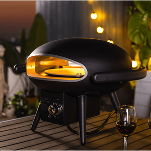 เตาอบพิซซ่าพกพาสำหรับใช้งานกลางแจ้ง ขนาด 12 นิ้ว พร้อมเทอร์โมมิเตอร์ในตัว ใช้แก๊สโพรเพน สำหรับตั้งแคมป์และปิกนิก - Product Image 2