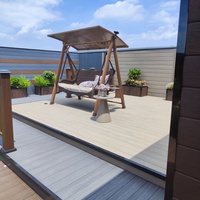 Terrasse en composite WPC résistant aux UV, garantie anti-décoloration, texture grain de bois, facile à assembler et à démonter, imperméable