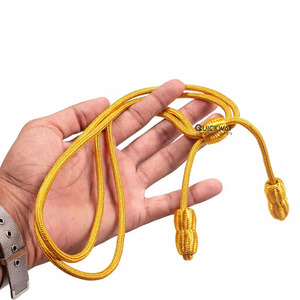 QUICK WAY INDUSTRIES Cordón para sombrero de campaña amarillo de caballería ceremonial - Product Image 2