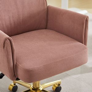 Sedia da Ufficio Ergonomica con Schienale Medio e Tessuto a Righe per Lavoro e Studio - Product Image 5
