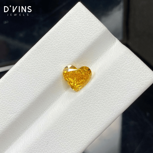 Diamante Sintético Amarillo Intenso de D'vins Jewels, Corte Corazón, 1.59CT, HPHT, para Joyería - Product Image 1