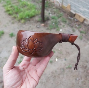 Taza Kuksa Premium, Taza de Madera Hecha a Mano, Económica, para Café, Té, Camping y Viajes, por M/S SHAAD HANDICRAFTS - Product Image 1