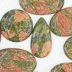 Cabujones de Unakita Natural, Mezcla de Formas, Piedras Sueltas Pulidas Hechas a Mano para Joyería, Venta al por Mayor, Suministro a Granel - Product Image 2