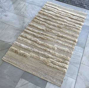 Alfombra de área de yute 100% anudada a mano, de pelo largo, duradera, estilo moderno, lavable, antideslizante, con patrón marroquí, extra gruesa, ¡la más vendida! - Product Image 3