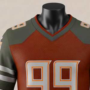 Jersey de Fútbol Americano de Manga Corta, Transpirable, con Impresión Digital Personalizada, de Alta Calidad, Nuevo Diseño, Precio Económico, Color Personalizado para Adultos - Product Image 4