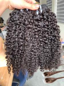 Eurasian Curly 100% Extensions de cheveux humains vietnamiens Remy Hair à trame unique non transformés - Product Image 3