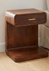 Table de chevet en bois de manguier de style européen pour chambre à coucher, décoration intérieure, hôtels, villas, fermes, appartements - Product Image 5