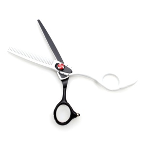 Top vente rouge et noir 6 pouces de qualité supérieure ensemble de ciseaux pour coiffeur professionnel ciseaux de coupe de cheveux pour hommes et femmes - Product Image 5