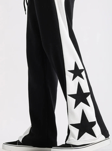 Pantalones de chándal de invierno para hombre, estilo hip-hop holgado, con parches desgastados personalizados, pantalones deportivos acampanados, cintura elástica, a la moda. - Product Image 5