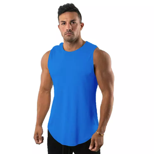 Camisetas sin mangas para hombre, económicas, con espalda cruzada, tipo stringer, al por mayor, ropa de culturismo para hombre, proveedor de ropa de gimnasio con logo personalizado de China - Product Image 6