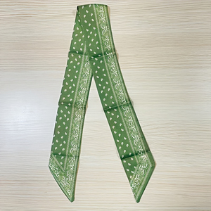 Bandana carré en coton imprimé à pois, foulard multifonctionnel décontracté pour toutes les saisons, logo personnalisé imprimé sur soie carrée - Product Image 3