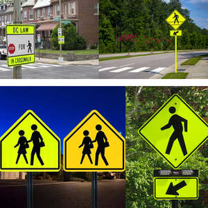 Assortiment de panneaux de signalisation routière en aluminium durable - Panneaux de signalisation routière réglementaires/d'avertissement/directionnels pour panneaux de signalisation routière réfléchissants - Product Image 4