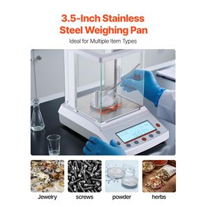 Bilancia Analitica Digitale Elettronica ad Alta Precisione 120 g X 0,001 g, 4 Unità (g/oz/ct/mg) per Uso in Laboratorio - Product Image 6