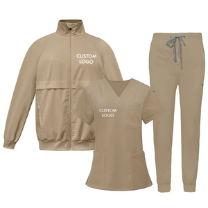 OEM Unisex <b>Scrub</b> Jacket Fashion Coat for Men Women Hospital <b>Scrubs</b> Stand Collar Long Sleeve Greatcoat High Quality Nurse <b>Uniform</b> - Product Image 1