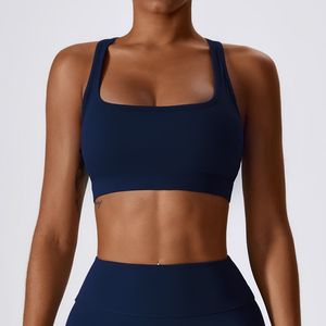 Wholesale Women Sports Bra Square Neck Backless Yoga Gym Fitness Workout Top Custom Logo OEM Manufacturer - Product Image 2