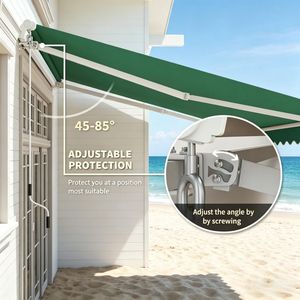 Tenda da Sole Retrattile in Lega di Alluminio per Patio, Larghezza Massima 6m, Finitura Rivestita in PVC, Estensibile per Uso Residenziale, Illuminazione LED - Product Image 4