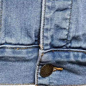 Veste en jean slim pour homme, décontractée, en coton délavé, col rabattu, manches classiques, simple boutonnage, couleur unie, style automne - Product Image 4