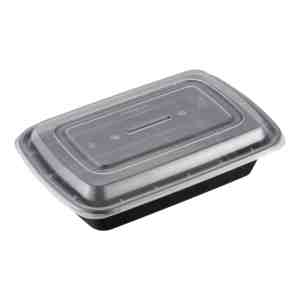 Contenedor Rectangular de Plástico PP de 16 oz Apto para Microondas con Tapa, Libre de BPA y Apilable, 150 Unidades (50/6) - Product Image 2