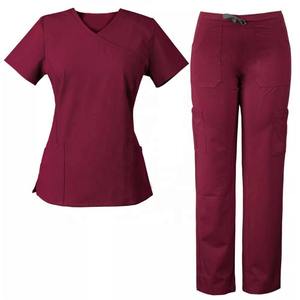 Uniformes d'infirmières sur mesure OEM pour femmes, ensembles de blouses de haute qualité avec poches, fabricant professionnel d'uniformes d'hôpital - Product Image 1