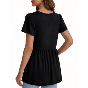 T-shirt personnalisé à manches courtes en coton lourd coupe classique |   T-shirt streetwear uni à épaules tombantes pour homme |   Premium - Product Image 3