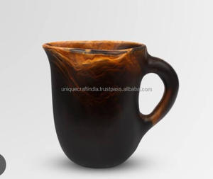 Pichet en résine fait main à motif de Noël classique, écologique, 500 ml/1 L, pour boissons, thé, jus, eau, restaurant/café/usage domestique - Product Image 2