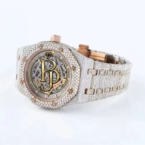 Reloj de Lujo Cuadrado con Incrustaciones de Diamantes, Cuarzo, Correa de Acero Inoxidable, Cristal, Analógico, 10 Bar Resistente al Agua, Calendario - Product Image 2