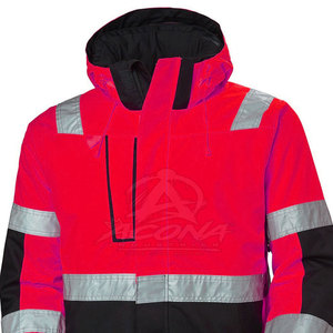<b>Softshell</b> Men's Hi <b>Visibility</b> CE Certified Plus Size Working <b>Jackets</b> Breathable Quick Dry 100% Polyester Stretch Comfort Utility - Product Image 4