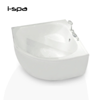 Baignoire de massage triangulaire moderne en acrylique autoportante IZE 120 pour hôtels et villas