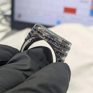 Anillo de Lujo VVS Moissanite Estilo Hip Hop, Plata de Ley 925, Chapado en Oro de 18K, Engaste de Garras, Estilo Rapper, Unisex, Joyería Certificada IGI - Product Image 5