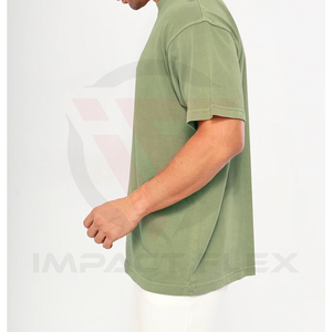 เสื้อยืดคอตตอน 100% คุณภาพสูง เนื้อหนา 300gsm ทรงโอเวอร์ไซส์ ไหล่ตก สกรีนโลโก้ได้ตามต้องการ สไตล์สตรีทแวร์ สำหรับผู้ชาย - Product Image 3