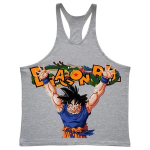 เสื้อกล้ามผู้ชายฤดูร้อน ผ้าฝ้าย พิมพ์ลายอนิเมะญี่ปุ่น เสื้อผ้าออกกำลังกาย เสื้อกล้ามฟิตเนส เสื้อไม่มีแขน - Product Image 1