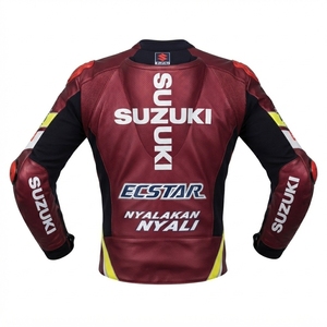 Veste de moto en cuir de vachette Zuzuki CE Level 2 pour homme/Chaqueta, équipement de protection pour la course sur circuit - Product Image 2