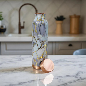 Ready Stock Factory Sale Handcrafted Pure <b>Copper</b> Large Capacity Water <b>Bottle</b> Classic Design <b>Copper</b> <b>Drinking</b> <b>Bottle</b> Home Kitchen - Product Image 3