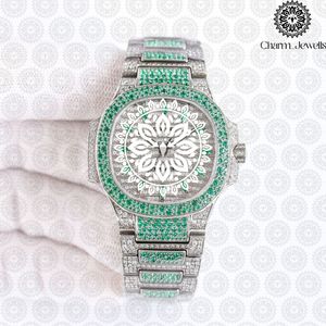 Reloj Cuadrado de Acero Inoxidable para Mujer Charm_Jewells con Bisel de Esmeralda, Cristal de Zafiro, Cuarzo Analógico, Lujoso y Moderno, 38 mm - Product Image 1