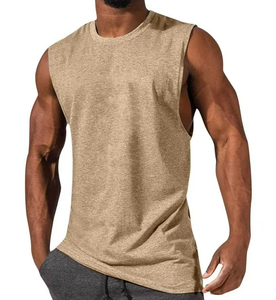 Camiseta sin mangas oversize de hip hop para hombre, con estampado personalizado, de algodón suave y poliéster, estilo streetwear, para gimnasio, chaleco de verano. - Product Image 2