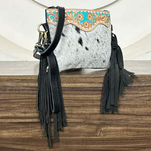 Sac à bandoulière pour femme en cuir de vachette véritable, fait main, vintage, personnalisé, avec franges, design classique, nouveau modèle 2026 - Product Image 2