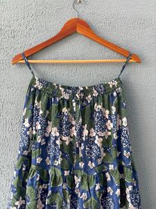 Casual Elastic Waist Breathable and Sustainable Indian <b>Floral</b> Cotton <b>Skirt</b> Hand Block Print Nonwoven Weaving Method - Product Image 5