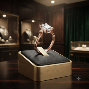 Bague Solitaire Élégante en Or Rose Coupe Marquise, Bijoux de Mariage et de Fiançailles de Luxe, Bagues de Mode Personnalisées en Gros pour Femmes - Product Image 1