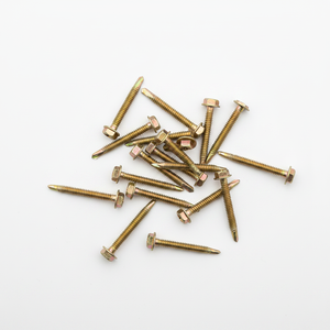 Heavy Duty Steel Fasteners - Yellow Zinc Plated Hex Washer Head Self-Drilling Metal <b>Screws</b> 13mm to 150mm - Product Image 1